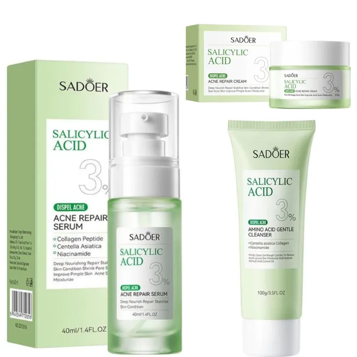 Sadoer 4pcs Salicylic acid with Niacinamide Set