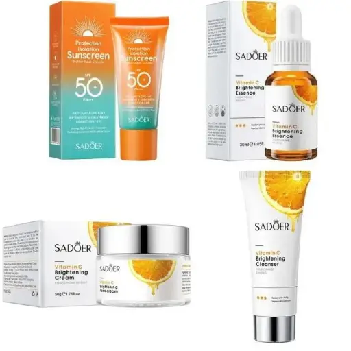 Sadoer 4pcs Vitamin c brightening & Moisterizing set