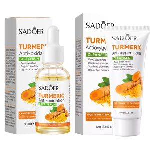 sadoer 2 in 1 turmeric serum + turmeric cleanser